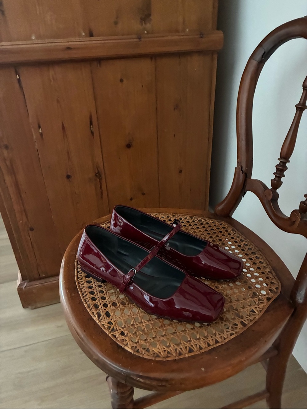 Franco Sarto Burgundy Patent Mary Jane Flats